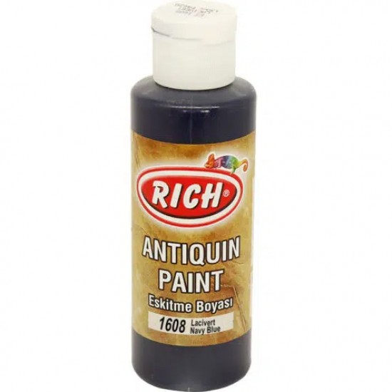 Rich 1608 Lacivert 130 ml Antiquin Eskitme Ahşap Boyası