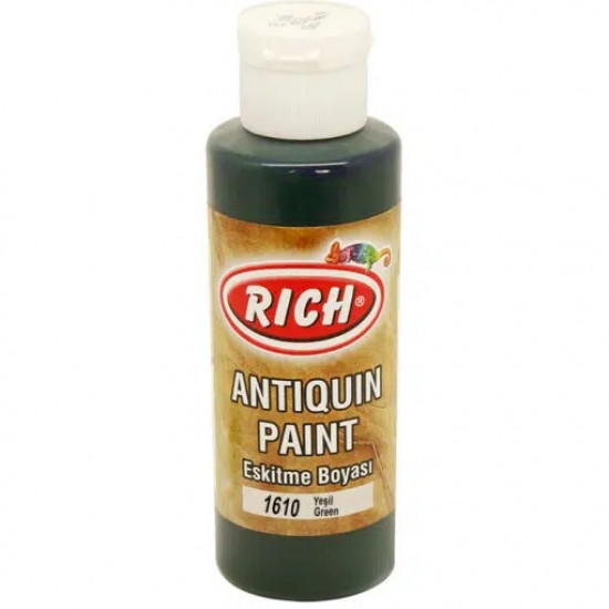 Rich 1610 Yeşil 130 ml Antiquin Eskitme Ahşap Boyası