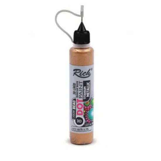 Boncuk Boya METALİK Dot Paint -ANTİK ALTIN